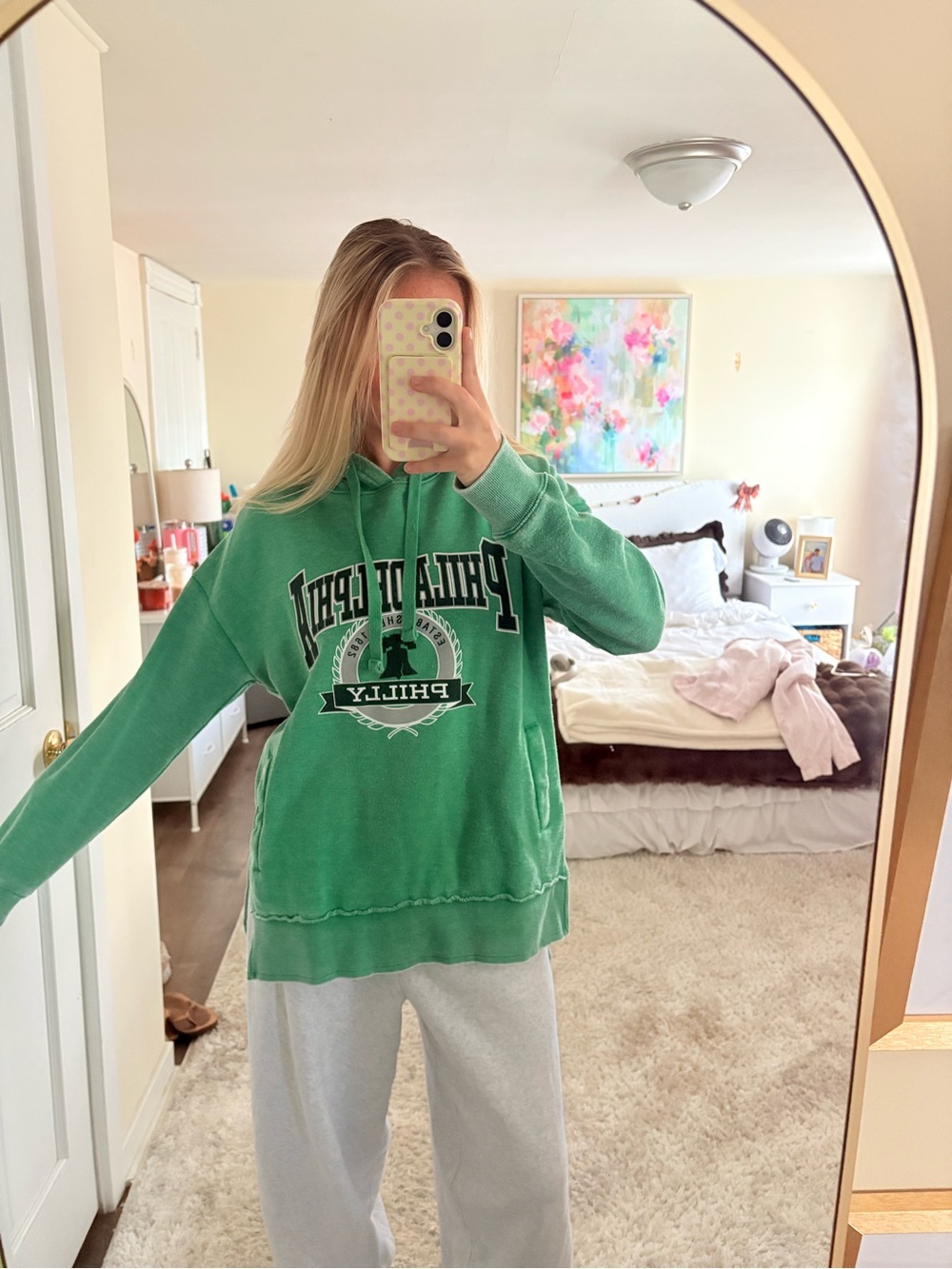 Philadelphia Graphic Green Hoodie Sweatshirt